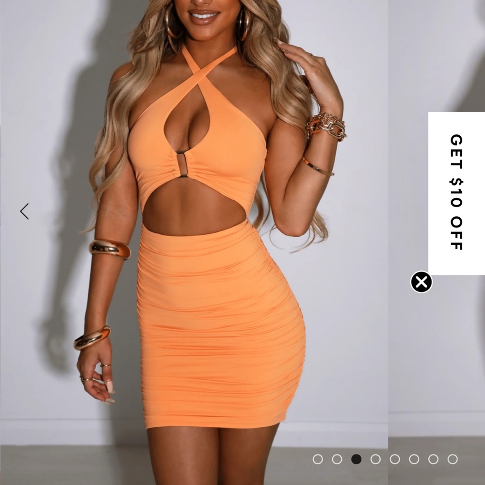 Annetta Mini Dress in Tangerine in S - never worn has tags on it